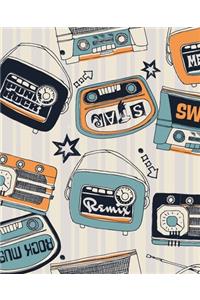 Vintage Music Radio Notebook