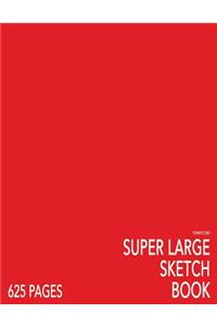 Tomato Red Super Large Sketchbook: Big Softcover Sketchbook, 625 Pages, Giant Sketchbook, Large Sketchbook for Drawing