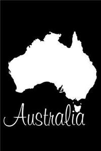 Australia - Black Lined Notebook with Margins