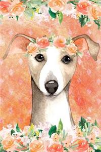 Bullet Journal Notebook for Dog Lovers Italian Greyhound in Flowers 5