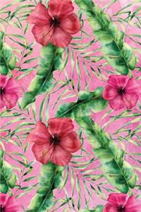 Bullet Journal: Tropical Floral Watercolor: Tropical Print 6x9 Dot Grid Notebook Bright, Floral Style