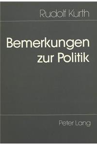 Bemerkungen zur Politik