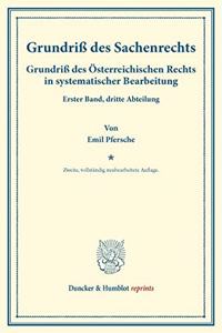Grundriss Des Sachenrechts