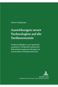 Auswirkungen Neuer Technologien Auf Die Tarifautonomie