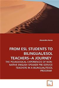 From ESL Students to Bilingual/ESOL Teachers--A Journey