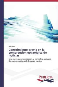 Conocimiento previo en la comprensión estratégica de noticias