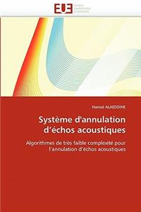 Système d''annulation d''échos Acoustiques