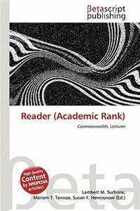 Reader (Academic Rank)