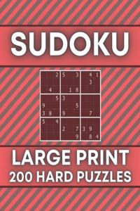 Sudoku Large Print 200 Hard Puzzles