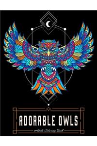 ADORABLE OWLS Adult Coloring Book