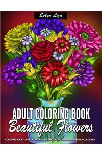 Adult Coloring Book - Beautiful Flowers