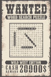 Word Search Puzzle - Wild West Edition