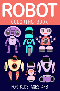 Robot Coloring Book For Kids Ages 4-8