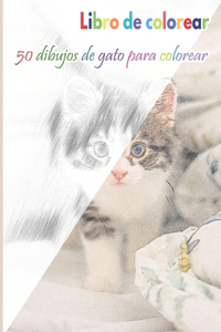 Libro de colorear 50 dibujos de gato para colorear