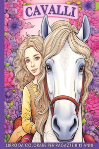 Cavalli Libro da Colorare per Ragazze 8-12 Anni
