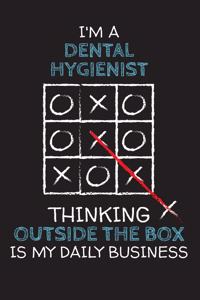 I'm a DENTAL HYGIENIST: Thinking Outside The Box - Blank Dotted Job Customized Notebook. Funny Profession Accessories. Office Supplies, Work Colleague Leaving Gift, Co-Work