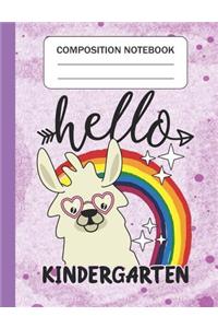 Hello Kindergarten - Composition Notebook