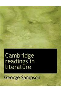 Cambridge Readings in Literature