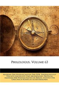 Philologus, Volume 63