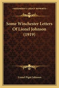 Some Winchester Letters of Lionel Johnson (1919)