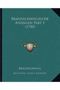 Braunschweigische Anzeigen Part 1 (1750)