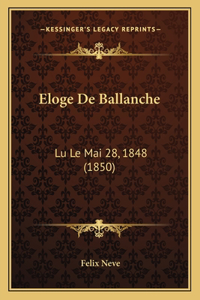 Eloge De Ballanche