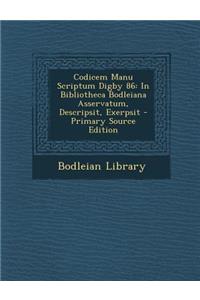 Codicem Manu Scriptum Digby 86
