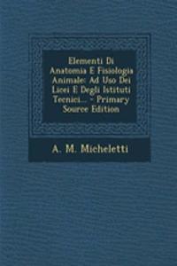 Elementi Di Anatomia E Fisiologia Animale