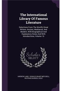 The International Library of Famous Literature