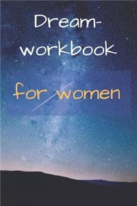 Dream Workbook for Women - Nightsky - with a design and quote on the back