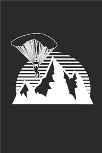 Paragliding With Mountain Silhouette