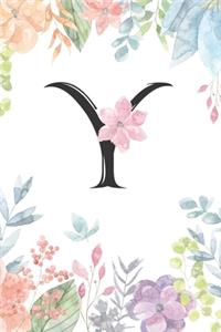 Monogrammed Floral Y Journal by Crazy Beautiful Designs