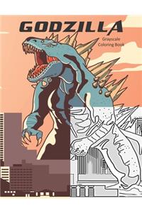 Godzilla Grayscale Coloring Book