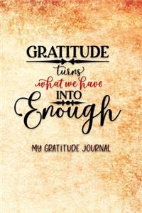 Gratitude Turns What We Have Into Enough: My Gratitude Journal