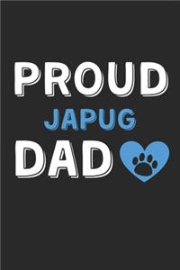 Proud Japug Dad: Lined Journal, 120 Pages, 6 x 9, Japug Dog Dad Gift Idea, Black Matte Finish (Proud Japug Dad Journal)