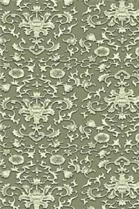 Dusty Green Asian Damask Journal