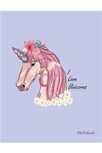 I love unicorns notebook