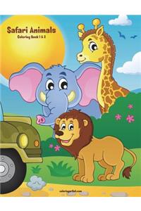 Safari Animals Coloring Book 1 & 2