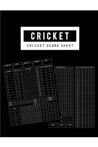 Cricket Score Sheet