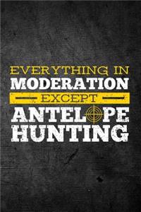 Everything In Moderation Except Antelope Hunting