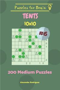 Puzzles for Brain Tents - 200 Medium Puzzles 10x10 vol. 6