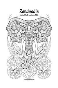 Malbuch mit Zendoodle für Erwachsene 1 & 2