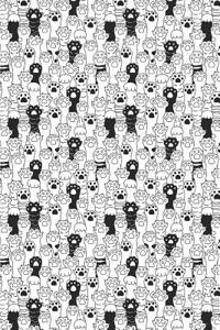 Cat Pattern - Paws in the Air