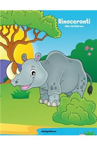 Rinoceronti Libro da Colorare 1