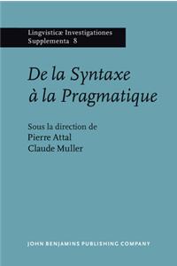 Syntaxe a la Pragmatique