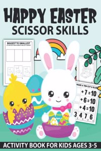 Happy Easter Scissor Skills Activity Book for kids