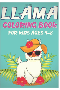 llama coloring book for kids ages 4-8