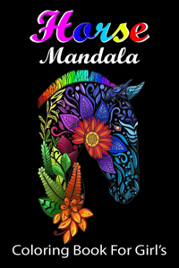 Horse Mandala Coloring Book For Girl's