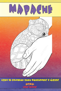 Libro de colorear para marcadores y lápices - Líneas gruesas - Animal - Mapache