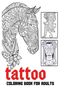Tattoo coloring book for adults